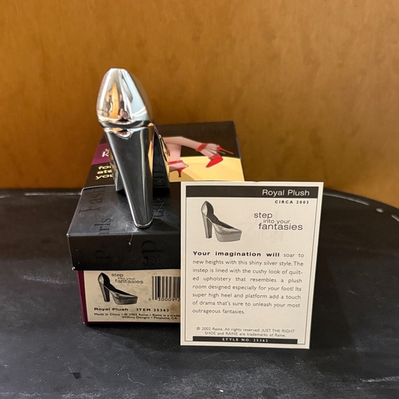 Just The Right Shoe Silver and Purple Heels - Picture 3 of 5